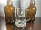 2 Grolsch Brown Glass Beer Bottles W  Flip Top Swing Cap   5    Mug Ships Free