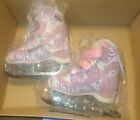 Powertek Figure Ice Skates V  5 0 Pink white Recreational Girls Size Jr 7 Youth-