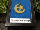 Civil War Crescent Moon   Star 7th Corp Hat Badge Great Gift With Free Case