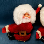 2 Vintage 1979 Dan Dee Imports Mini Santa Claus Curtain Clip-ons Decor 3 5 h