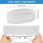 4 Pack Sweatbands Sports Headband For Men And Women  Moisture Wicking White 