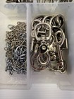 Vtg Lot Tandy Leather Factory Etc Rivets Snaps Fasteners Spots Studs Nickel Nos