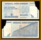 Heavily Circulated 100 Billion Dollars Special Agro Cheque 2008 Cir  Coa