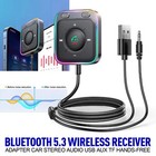 Wireless Car Stereo Audio Receiver Adapter Usb Aux Tf Hands-free Bluetooth 5 3