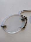 Antique Pince-nez Rimless Folding Eyeglasses W oval-shaped Glass