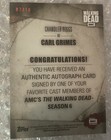 The Walking Dead Season 6 Chandler Riggs Carl Grimes Autograph Card Sepia 03 10