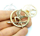 Three  3pcs  Mockingjay Pins  gold silver rose Gold  Hunger Games Brooch Badges