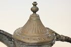 Antique Middle Eastern Arabic Copper Metal Water Pitcher Long Spout Etched