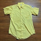 Vintage Flying Cross Yellow Us Mail Carriers Mens Short Sleeve Patch Shirt Usa
