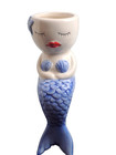 Shelf Sitter Plant Pot Mermaid Girl Nautical Beach Home Ceramic Figurine Decor