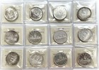 12 Complete Run 1935-1952 Silver Canada  1 George V   Vi Iccs Au55-ms 64
