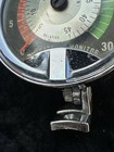 Rare Mileage Monitor Vacuum Gauge Chrome  Pedestal Mount Lowrider Bomb Kustom