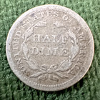 1857 Seated Liberty Half Dime Fine Details Free Shipping