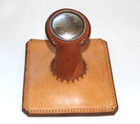 Vintage Leather Horse Saddle Horn W  Silver Concho