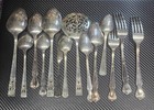 1lb Bulk Vintage Silverplate Flatware  Spoons Forks And Spatula  500 gms