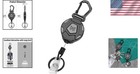 Compact Heavy Duty Carabiner Keychain - Reliable Retractable Badge Holder