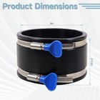 2 Pack 2 5 Inch Dust Control Flex Cuff For Woodworking Dust Collection Fittings