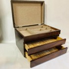 Japanese Vintage Wooden Sewing Box Haribako Chest Of Drawers 8 7  12 4  8 1inch Fs