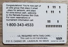 Ramada Express Casino Laughlin  Nevada Slot Card