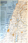     1989-12 December Map Holy Land Special Places National Geographic Jerusalem A1