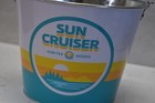 Boston Beer Sun Cruiser 5qt Tin Ice Bucket Iced Tea Vodka 2 Sided Party Decor