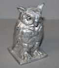 Antique Cast Iron Nickel Figural Owl Coin Still Bank