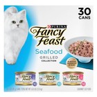 Purina Fancy Feast Seafood  Fish  Tuna Salmon Wet Cat Food Cans-3oz 30ct