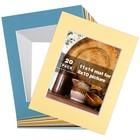 20 Pack 11x14 Mixed Colors Picture Mat Boards Fits 8x10 White Core Bevel Cut