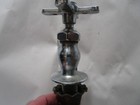 Vintage Single Faucet With Chrome X Handle  Hot  Pedestal Sink