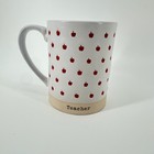 Sheffield Home Teacher Coffee Mug Red Apple Print White Ceramic Stoneware Base