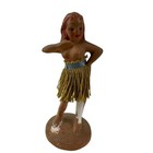 Vtg 1940 s Hawaiian Polynesian Tiki Chalkware Hula Nodder Doll Figurine  Rare