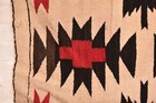 Antique Navajo Rug Native American Indian Weaving 37x18 Textile Eye Dazzler Vtg