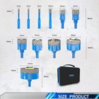 11pcs box Diamond Hole Saw Kit Core Drilling Bit Set For Porcelain Marble Tile
