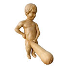 Creative Toilet Paper Roll Holder Statue Funny Decorative Wood Boy Shape Stand