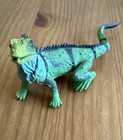 Green Plastic Iguana Figurine-collectible Reptile Toy