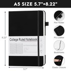 A5 Lined Journal Notebooks For Work  192 Pages  Medium 5 7 X 1 Pack Black