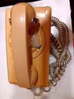 Vintage 1960s Stromberg Carlson Beige Rotary Dial Wall Telephone