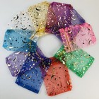 50-400 Moon Star Organza Bag Gift Bags Wedding Jewelry Drawstring Party Pouches