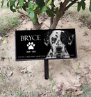 Personalized Pet Stone Memorial Grave Marker Granite Plaque With Stand Dog Cat
