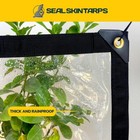 Seal Skin Clear Tarps 20 Mil Heavy Duty Waterproof Transparent Vinyl Tarpaulin