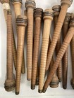 Wood Bobbins Spools Wooden Industrial Style Spindles 8 75  Wooden Quills Lot-30 