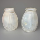 Pair 2 Antique Frosted Glass Shade Victorian Chandelier Pendant Sconce Light