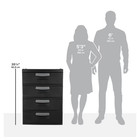 Sterilite 4 Drawer Unit Durable Plastic Storage Chest Garage Basement Dark Gray