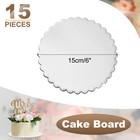 15pcs Cake Board Round  6 Inch Cake Circle Base Cake Plate Silver