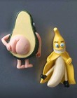 New Cheeky Fruit Magnet Set Banana   Avocado Funny Gag Gift Refrigerator Toolbox