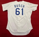 Los Angeles Dodgers 1994 Rawlings Game Worn Home Jersey  61 Mike Busch  Size 48