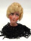 Antique Ooak Boudoir Bust Half Doll Art Deco Chalkware Handpainted Flapper 1920s