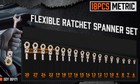 18 Pc Flex Head Ratcheting Wrench Set 6 - 30 Mm Combination End Spanner   Pounch