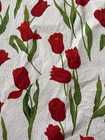 Oscar De La Renta Deadstock Fabric Tulips Cotton Cloque