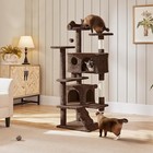 54in Cat Tree Tower Condo Cat Furniture With Scratching Post Kittens Pet House